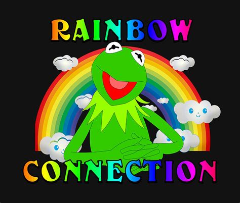 KERMIT AND HIS RAINBOW CONNECTION Poster girl Painting by Clark Cameron ...