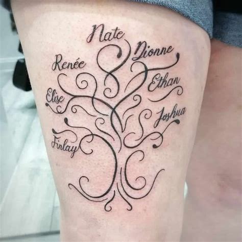 Simple family tree tattoo ideas to showcase your roots