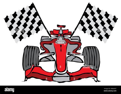 Formula 1 Racing Car Vector Illustration Stock Photo - Alamy