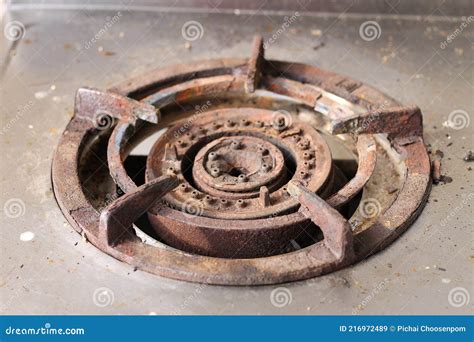 Old Gas Stove Burners Have Rust. because it is Not Cleaned Stock Image ...