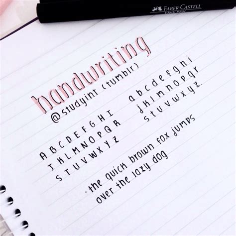 Aesthetic Handwriting Template