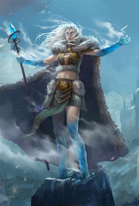 大冰法 by OPOA #ice #mage | Fantasy women, Fantasy warrior, Fantasy art