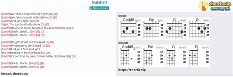 Chord: Nutshell - tab, song lyric, sheet, guitar, ukulele | chords.vip