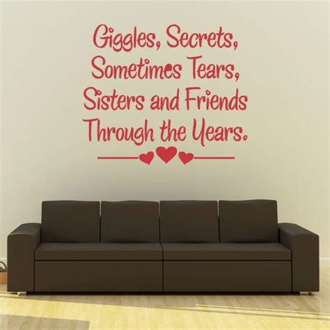 Sister Quote Wall Art Sister Wall Decor Sister Decal | Etsy | Sister ...