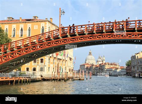 Ponte dell'Accademia bridge, Venice (2018, after restoration Stock ...