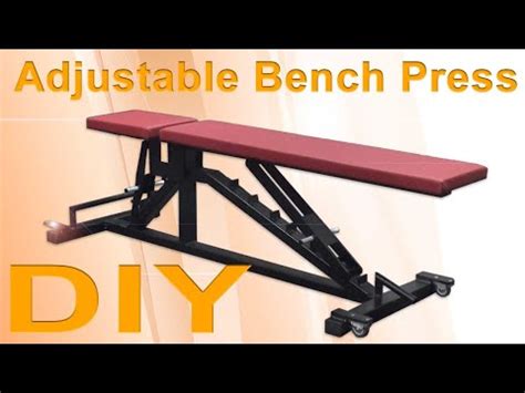 DIY Adjustable Bench Press - step by step - home gym equipment - YouTube