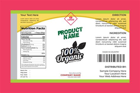 Organic Product Label Design Template 28285606 Vector Art at Vecteezy