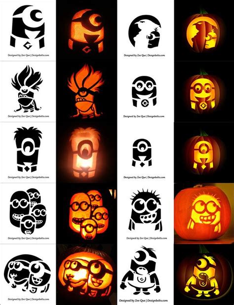 Minion Pumpkin Carving Stencil