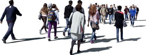 Crowd Walking Png