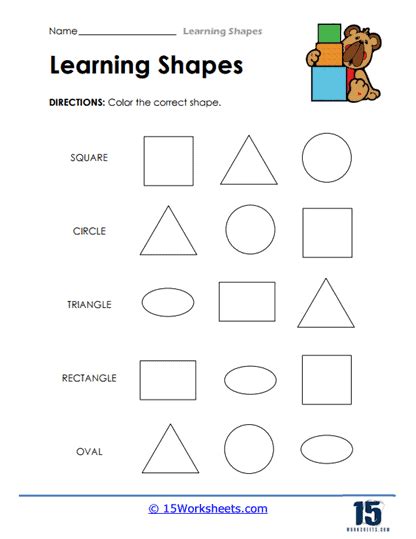 Learning Shapes Worksheets - 15 Worksheets.com