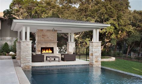 Outdoor Fireplace Lake Austin Swimming Pools Backyard, Small Backyard ...