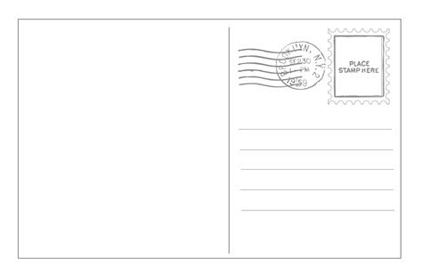 Free Printable Postcard Templates - Sfiveband.com