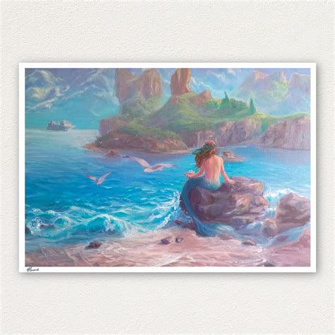 Mermaid Art Print: Fantasy Art, Mermaid Decor, Gallery Wall Art ...