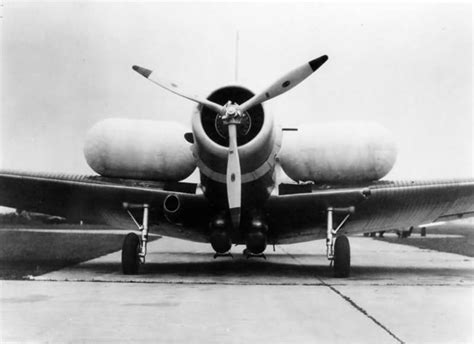 TBD Devastator torpedo bomber with its wing floats inflated 1937 ...