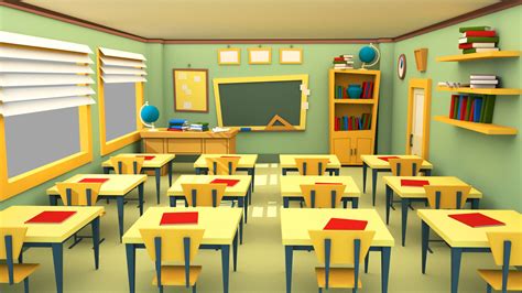 Classroom Cartoon 3D model | CGTrader