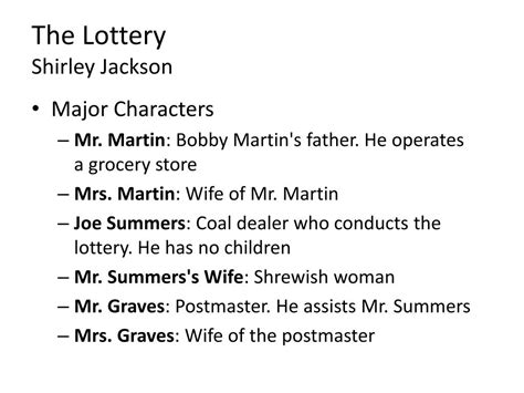 The story the lottery - secretlsa