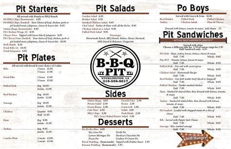 BBQ Pit Menu, Menu for BBQ Pit, Monroe, Monroe - Urbanspoon/Zomato