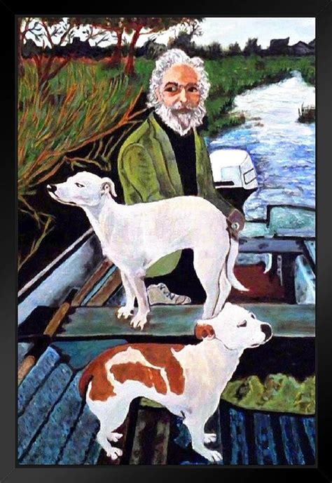 Amazon.com: Man in Boat With Dogs Movie Painting Poster Motorboat On ...