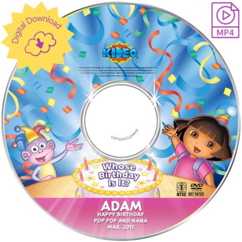 Buy Dora Whose Birthday is It Photo Personalized MP4 for Kids Online in ...