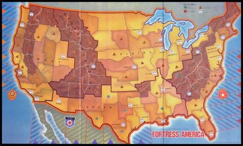 Map and Counters: MBC, FORTRESS AMERICA, 2nd Ed. (1986)