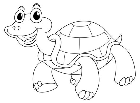 Animal outline for cute turtle 445755 Vector Art at Vecteezy