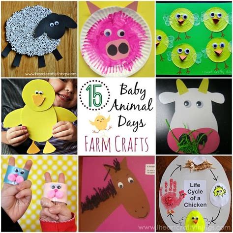 15 Baby Animal Days / Farm Crafts For Kids - I Heart Crafty Things