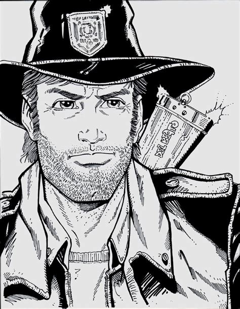 Rick Grimes Art from The Walking Dead TV Show