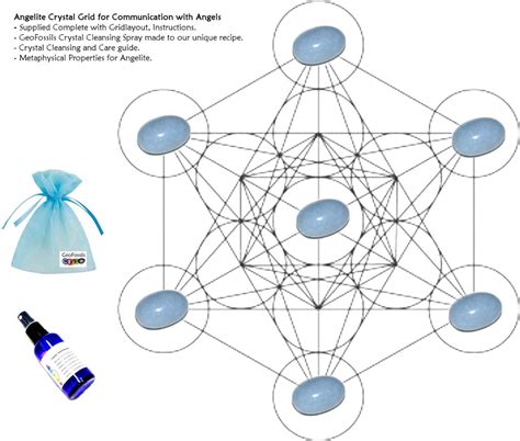 Angelite Crystal Grid For Communication With Angels – GeoFossils