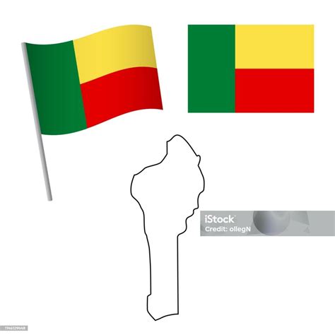 Benin Flag And Map Stock Illustration - Download Image Now - Benin ...