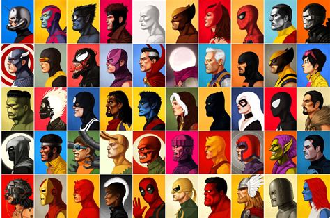 1364x768 resolution | assorted color character illustration, Marvel ...