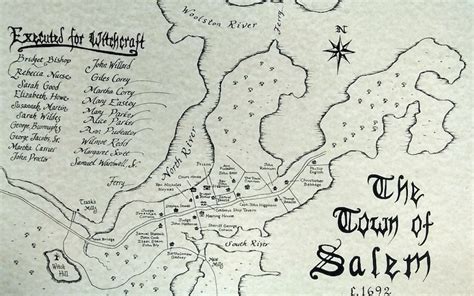 Salem Massachusetts Map 1692 - Etsy