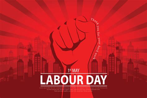 International Labour Day Vector Poster. Happy Labour Day. 1st May with ...