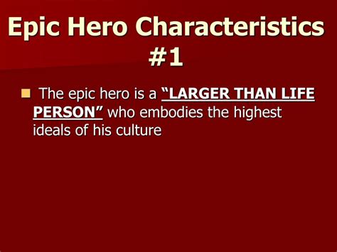 PPT - CHARACTERISTICS OF AN EPIC PowerPoint Presentation, free download ...