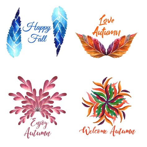 Autumn logo collection Vector | Premium Download