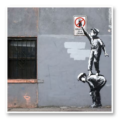 Banksy Graffiti Is A Crime Art Print