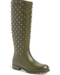 Women's Olive Rain Boots by Barbour | Lookastic