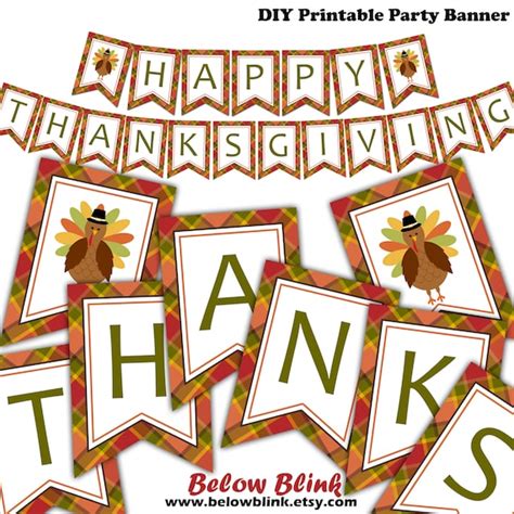 Printable Happy Thanksgiving Banner