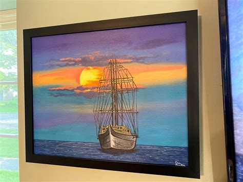 Ship at Sea Acrylic | Etsy