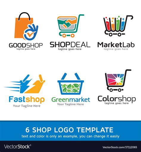 Shop logo template Royalty Free Vector Image - VectorStock