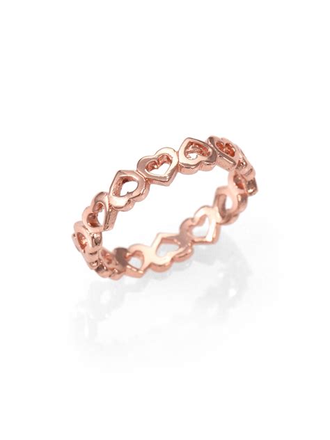 Bing Bang Eternity Heart Band Ring in Pink (ROSE GOLD) | Lyst