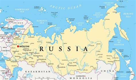 Map of Russia - Guide of the World