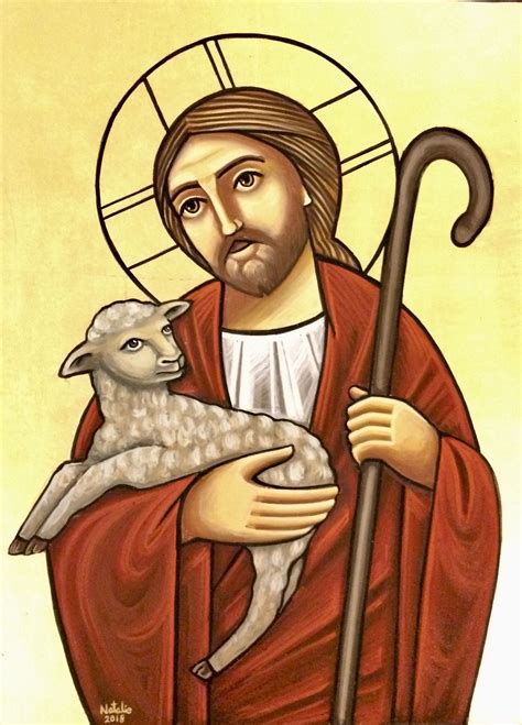 The Good Shepherd -coptic icon | Christ the good shepherd, Jesus art ...