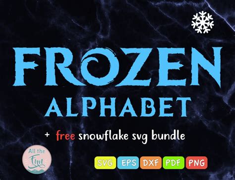 Frozen Font Svg Frozen Alphabet Svg Frozen Monogram Letters | Etsy