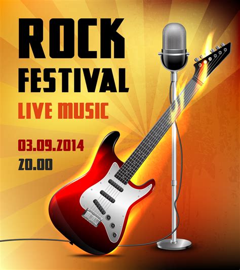 Rock concert poster 452925 Vector Art at Vecteezy