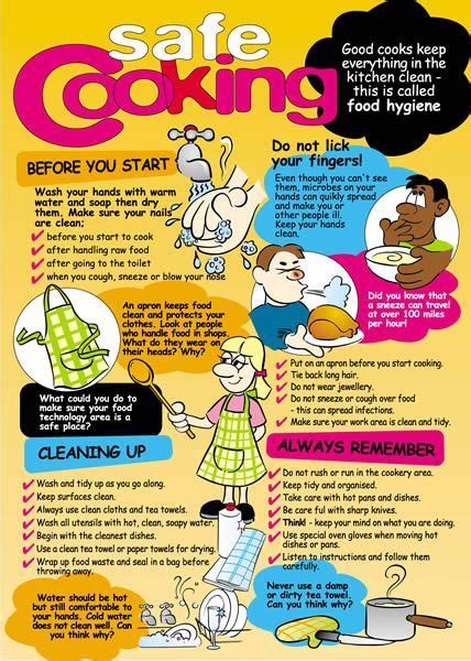 a poster with instructions on how to use safe cooking