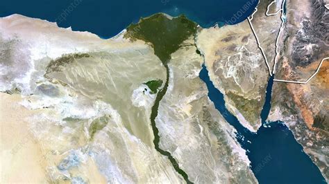 Nile River and delta, satellite image - Stock Video Clip - K008/1282 ...