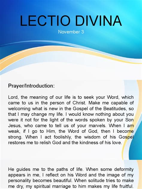 Lectio Divina | PDF | Lectio Divina | Christian Meditation