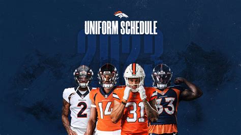 Broncos announce 2023 jersey schedule