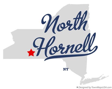 Map of North Hornell, NY, New York