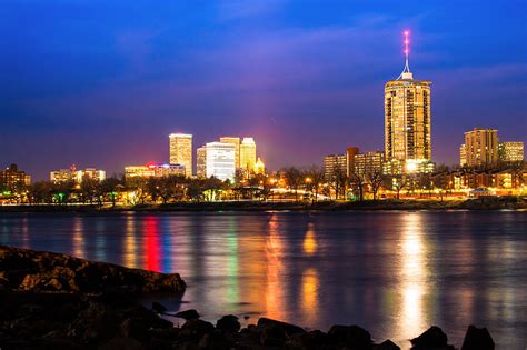 Riverside View Of Tulsa Oklahoma Skyline Photograph by Gregory Ballos